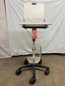 Old School Ergotron Metal Medical Room To Room Chart Cart - Good Condition
