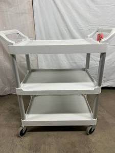 Rubbermaid 3 Tier White Utility Cart - Excellent Condition