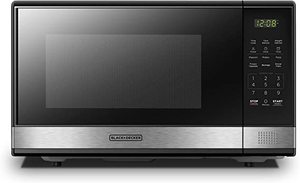lot 116 image: Black  Decker Stainless Steel Microwave Oven Model EM031MB11