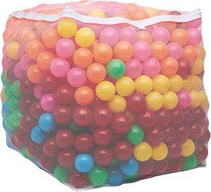 lot 118 image: Crush-Proof Plastic Ball Pit Balls with Storage Bag, 6 Bright Colors - Pack of 1000