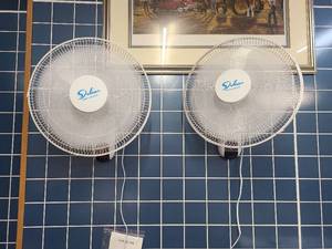 lot 139 image: Simple Deluxe 2 Pack-16 Inch Digital Wall Mount Fans