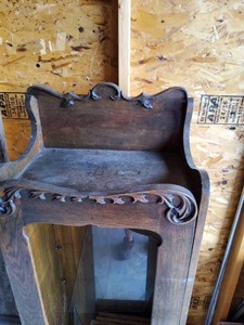 Vintage bookcase from old secretary desk, Solid