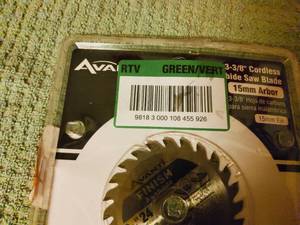 New saw blade and Paslode battery