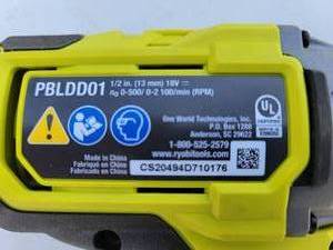 Ryobi Cordless Drill PBLDD01 (New)