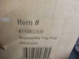 Case of 300 Sabert Quesadilla Trays...