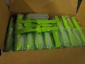 Case of 50 Lime Green Plastic Cutle...