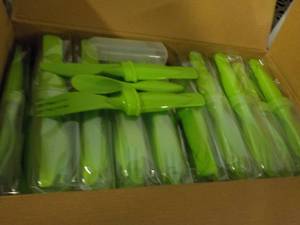 Case of 50 Lime Green Plastic Cutle...