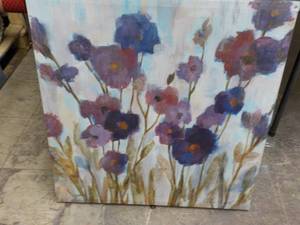 Floral Canvas Picture 27 Sq Ready ...