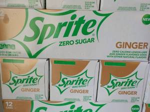 4 - 12 packs Sprite Ginger Zero Sug...