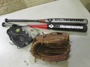 lot 9 image: (BS) 2 DeMarini Aluminum Bats and 2...