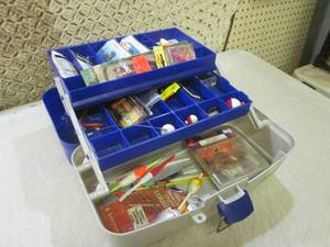 lot 92 image: (CSB) Plano Tackle Box with Assorte...