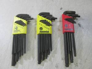 lot 136 image: (BSB) 3 Hex Wrench Sets...