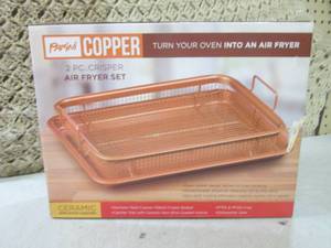 lot 165 image: (F-0) Parini Copper 2pc Crisper Air...
