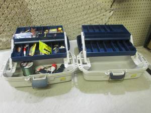 lot 181 image: (D-2) 2 Plano Fishing Tackle Boxes ...