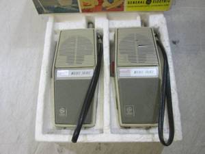 lot 183 image: (BSB) Pair Vintage GE Walkie Talkie...