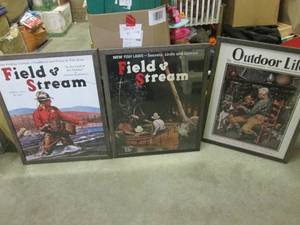 lot 245 image: (F-1) 3 Framed Field & Stream and O...