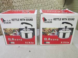 lot 49 image: (F-0) 2 Tea Kettles with Sound...