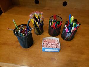 lot 41 image: Pens, Pencils, Holders, Erasers