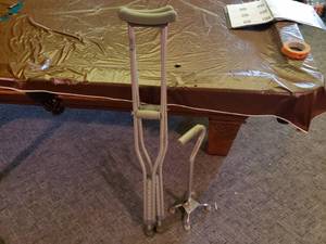 lot 136 image: 2 Crutches and Cane
