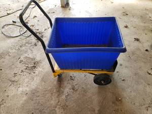 lot 153 image: Blue Container and Cart