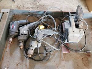 lot 159 image: Corded Drills and Sander