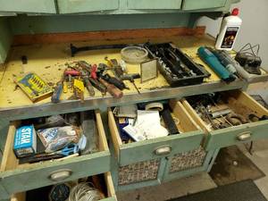 lot 163 image: Contents of Bench and Drawers