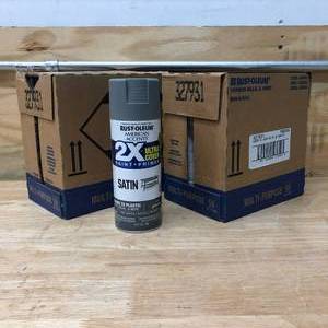 lot 31 image: RUST-OLEUM Lot of 2 Cases of- American Accents Spray Paint, 12 Ounce (6 per Case), Satin Granite