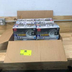 lot 54 image: LOT OF 12 GLOBE ELECTRIC LED Glare ControlDirectional 4 in. White Recessed Kits