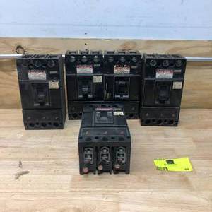 lot 64 image: LOT OF 5 WESTINGHOUSE 657D791G18 200 Amp 3-Pole Circuit Breakers