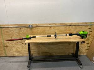 lot 106 image: GREENWORKS PRO 20 in. 60V Battery Cordless Pole Hedge Trimmer (Tool-Only)
