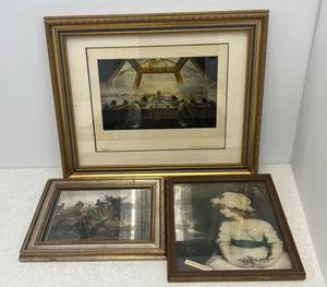Group Of Vintage Framed Prints Including National Gallery Of Art Washington D.C. Salvador Dali Print