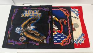 Group Of Vintage Harley Davidson Bandanas And Tazmanian Devil (Never Used)