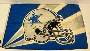 Vintage Dallas Cowboys Nylon Flag 3 x 5