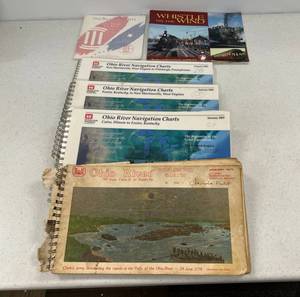 Group Of Vintage Ohio River Navigation Charts