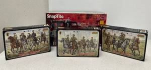 Group Of Misc. Model Kits NIB Including Fire Truck And  Soldiers