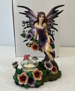 Fantasy Fairy Candle Holder Statue