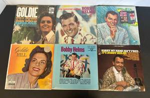 Group Of Vintage&nbsp LP Albums Including Bobbie Helms, Goldie Hill  And More