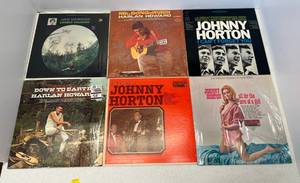 Group Of Vintage  LP Albums Including Johnny Horton And More