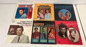 Group Of Vintage  LP Albums Including George Jones And More