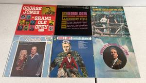 Group Of Vintage  LP Albums Including George Jones And More