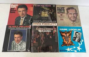 Group Of Vintage  LP Albums Including Hugh X. Lewis And More