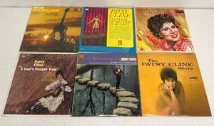 Group Of Vintage  LP Albums Including Patsy Cline And More