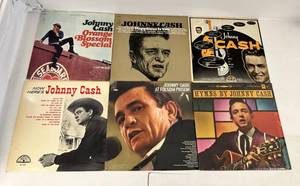 Group Of Vintage  LP Albums Including Johnny Cash