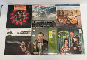 Group Of Vintage  LP Albums Including Hank Snow And More