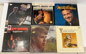 Group Of Vintage  LP Albums Including Marty Robins And More