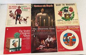 Group Of Vintage  LP Albums Including  Christmas Gene Autry And More