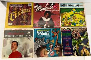 Group Of Vintage  LP Christmas Albums Including Pat Boone And More