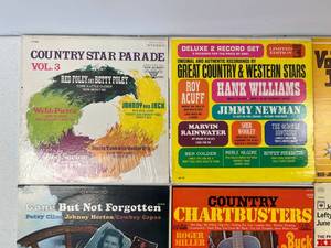 Group Of Vintage  LP Albums Including Hank Williams And More