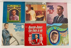 Group Of Vintage  LP Albums Including George Jones  And More