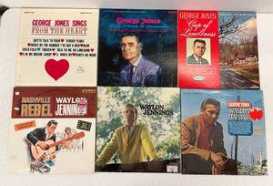 Group Of Vintage  LP AlbumWaylon Jennings Including  And More